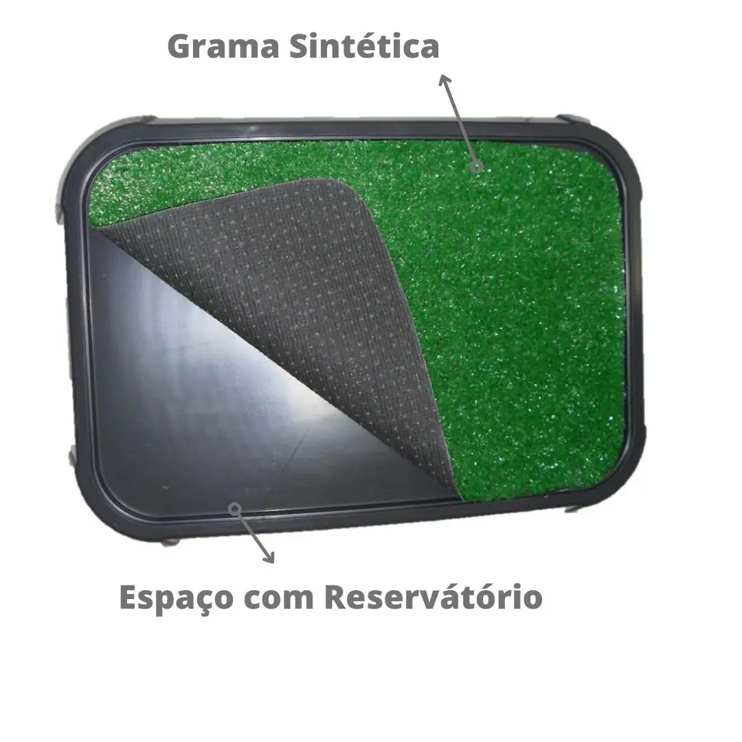 Sanitário Canino Xixi Pet Grama Sintética Lavável Grande 5 Sanitario Canino Xixi Pet Grama Sintetica Lavavel Grande 5